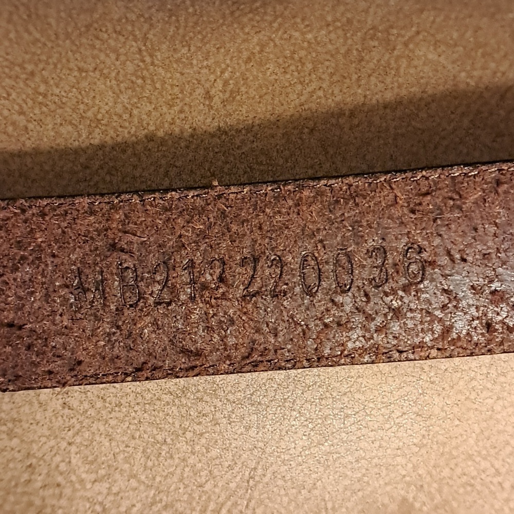 Fossil Men's Brown Woven Leather Belt Brass Basic Classic Western Dress Preowned - Picture 8 of 11